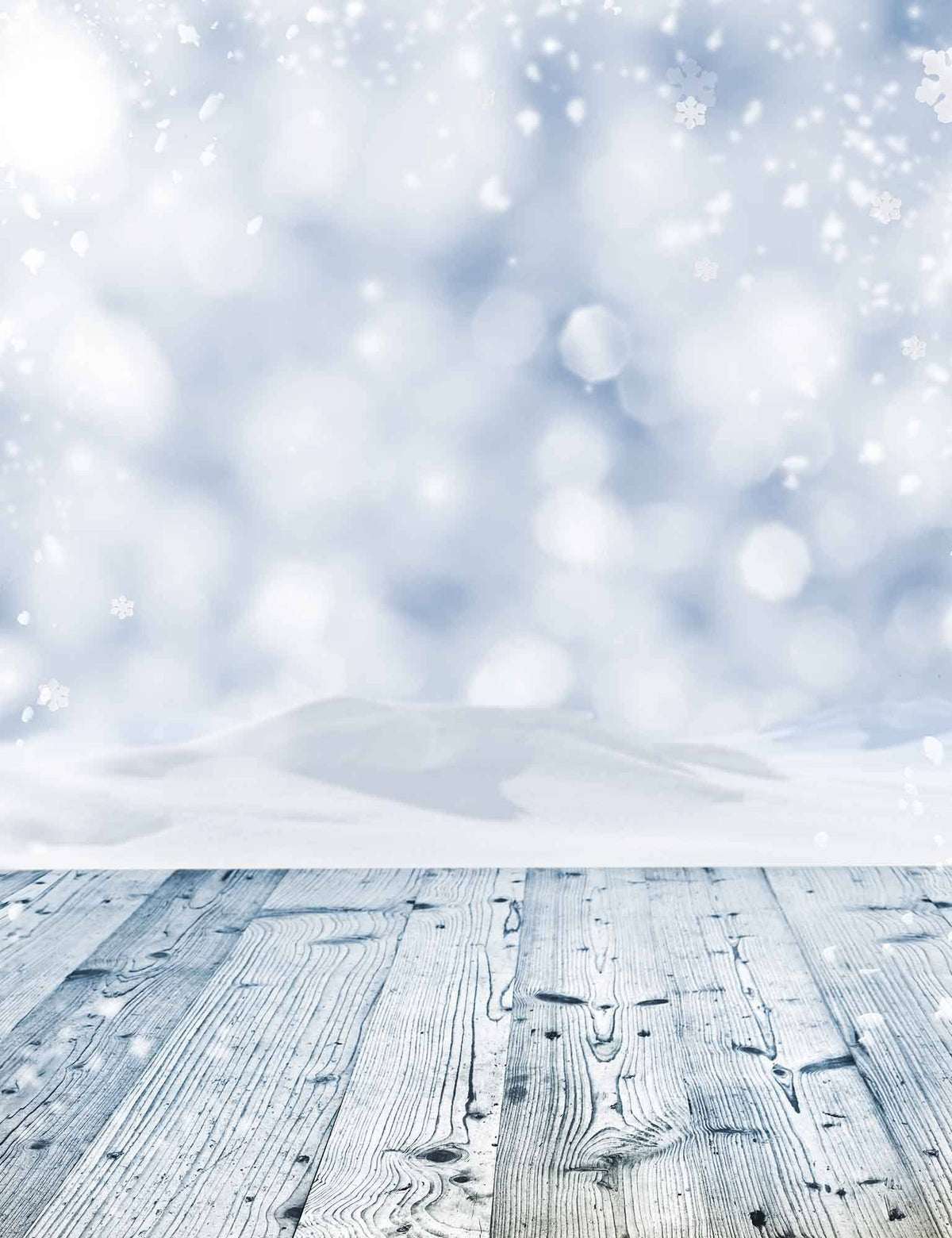 Snow Silver Bokeh Sparkled With Wood Floor Background For Christmas Backdrops Shopbackdrop