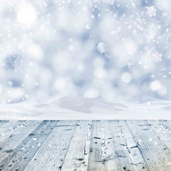 Snow Silver Bokeh Sparkled With Wood Floor Background For Christmas Backdrops Shopbackdrop